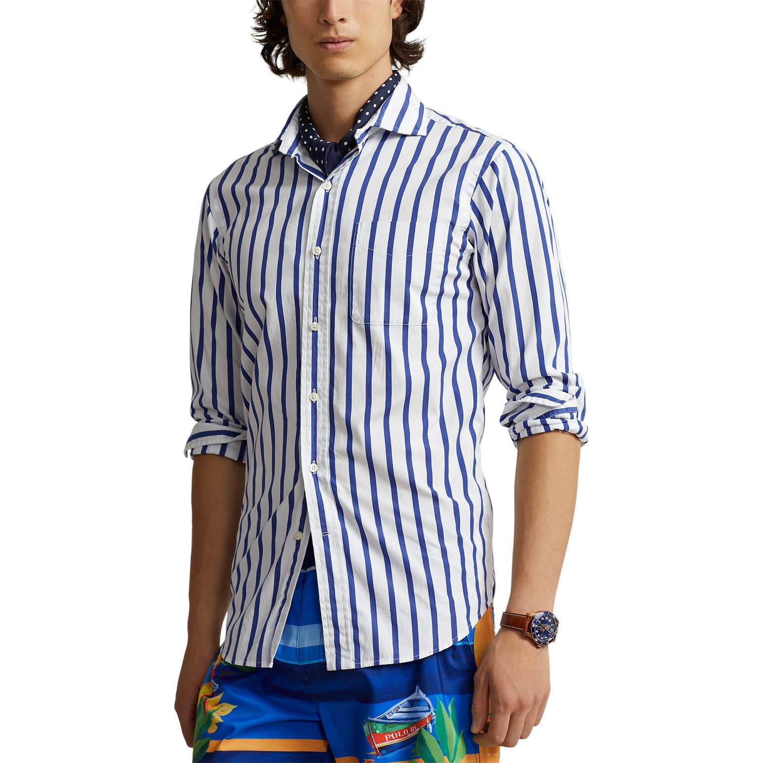 Ralph lauren custom fit striped shirt shop